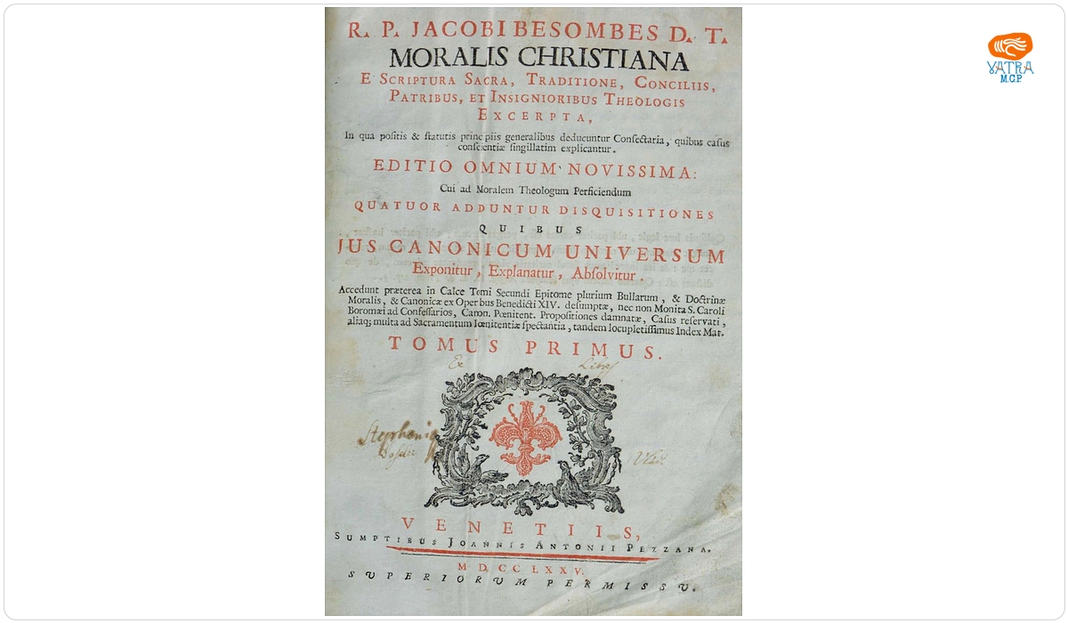 R.P. Jacobi Besombes d.t. Moralis christiana, e Scriptura sacra