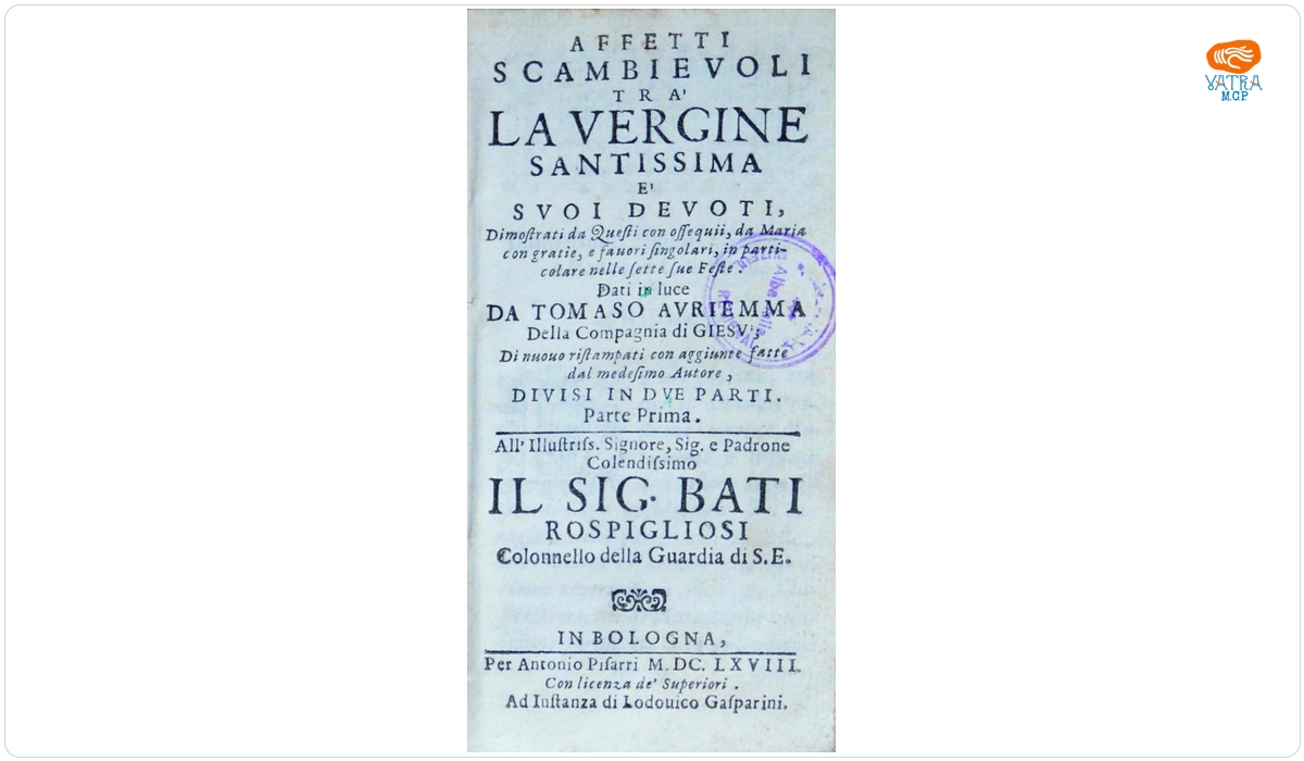 Affetti scambievoli tra la Vergine Santissima