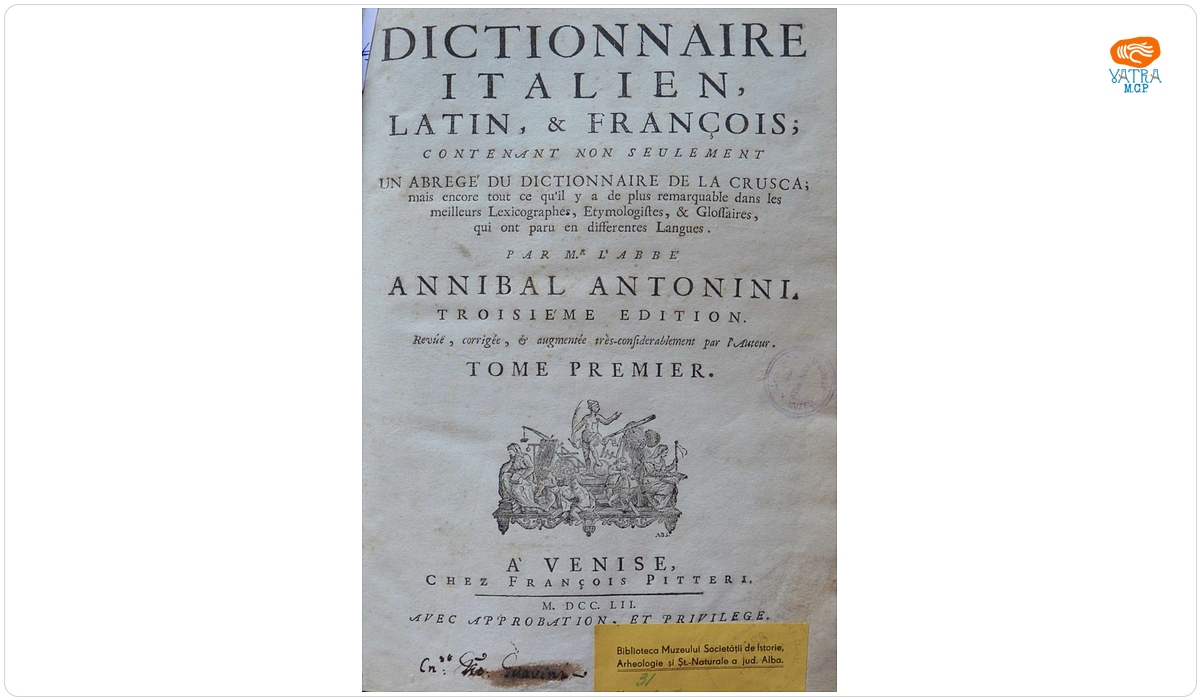 Dictionnaire italien, latin, & francois