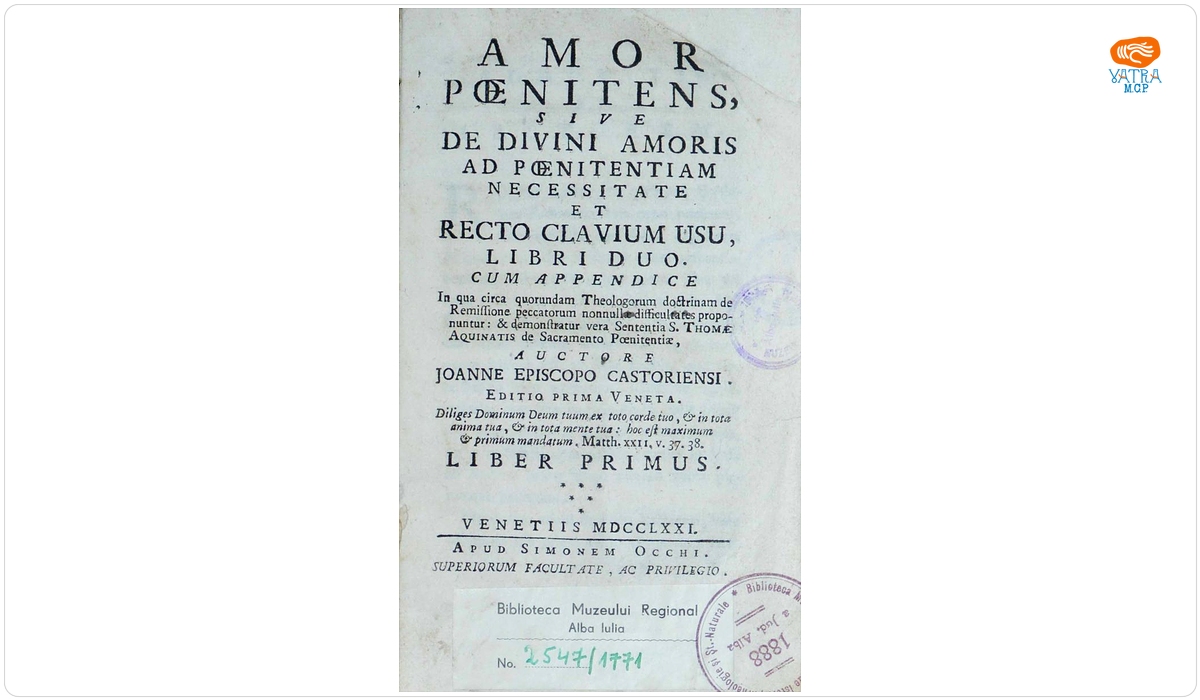 Amor poenitens sive de divini amoris ad poenitentiam necessitate et recto clavium usu