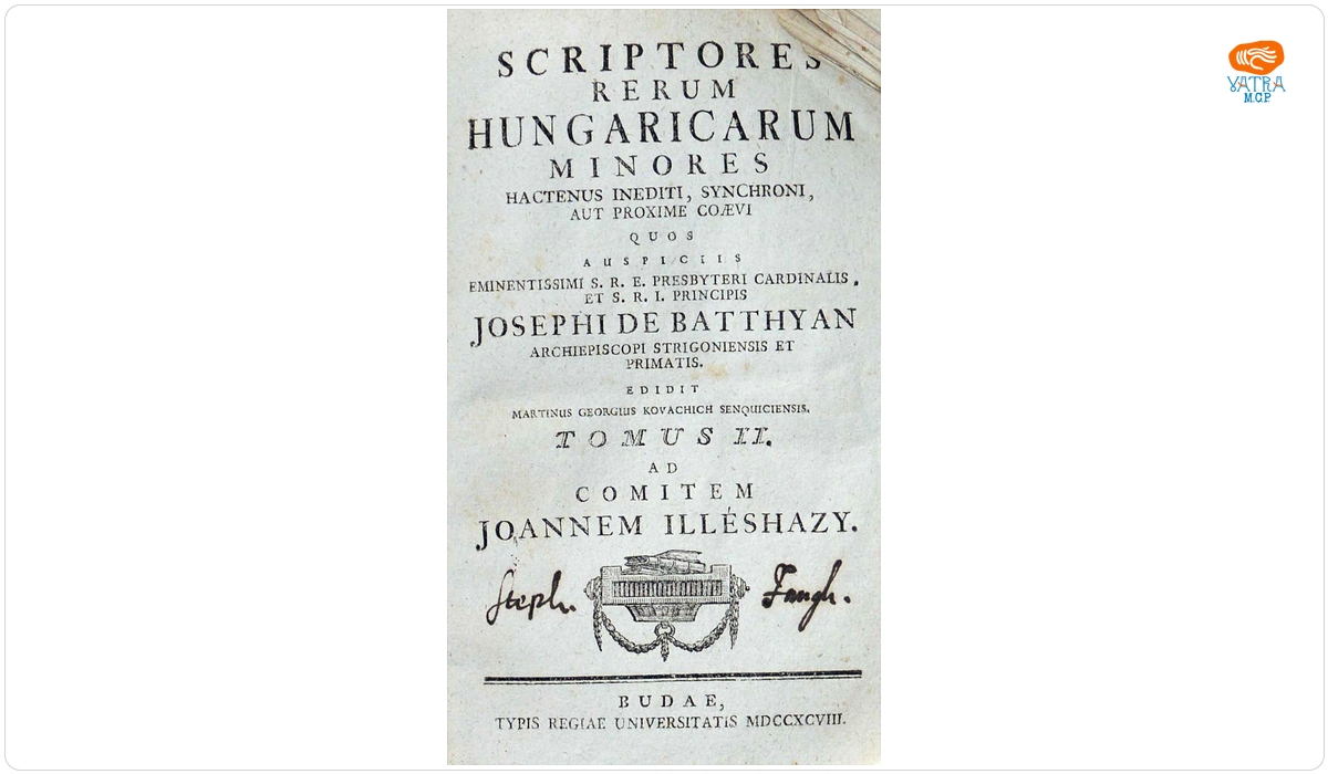 Martin Georg Kovachich — Scriptores rerum Hungaricarum minores