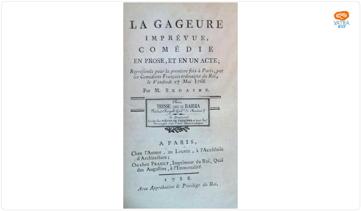La gageure imprevue, comedie, en prose, et en un acte