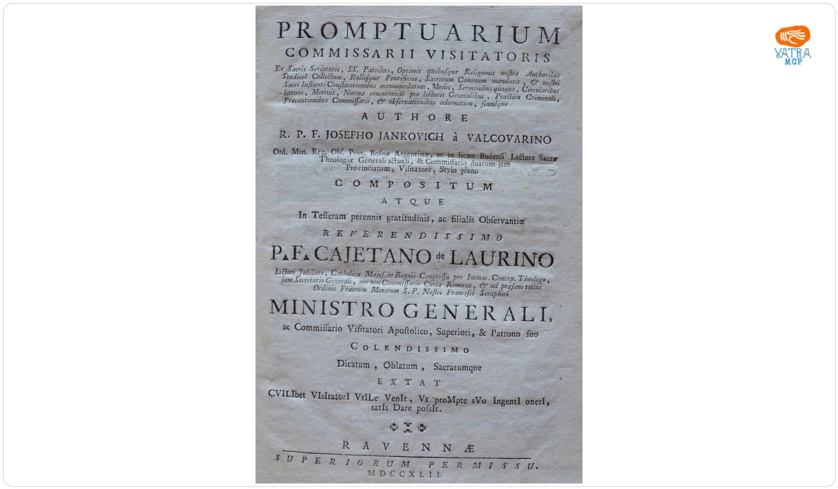 Joseph Jankovich — Promptuarium commissarii visitatoris ex Sacris Scripturis, SS. Patribus