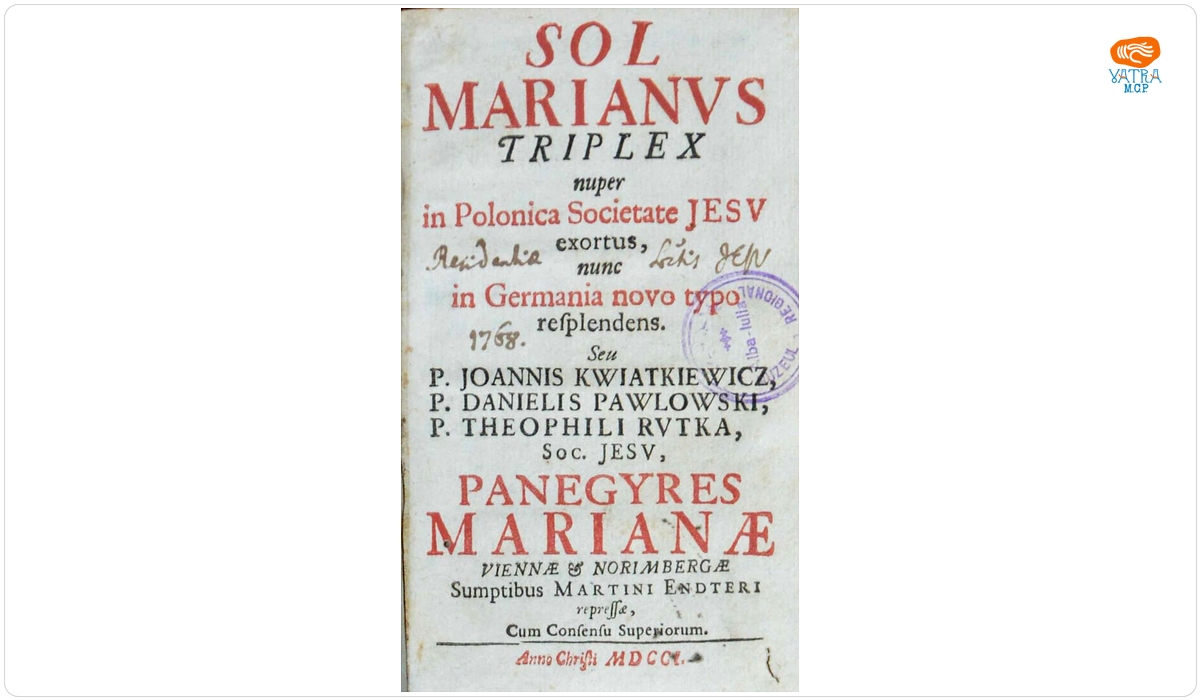 Sol Marianus triplex nuper in Polonica Societate Jesu exortus