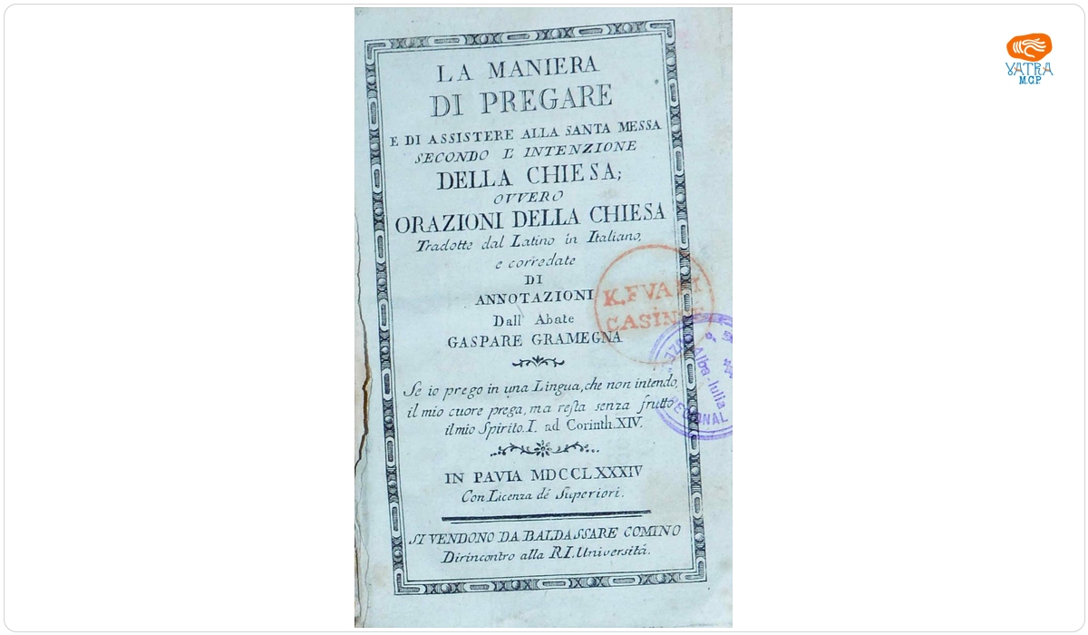 La maniera di pregare e di assistere alla santa messa