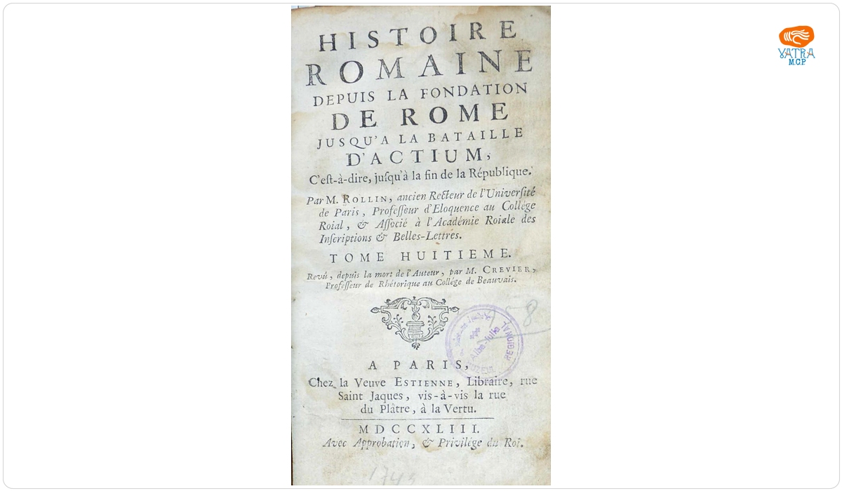 Histoire romaine depuis la fondation de Rome jusqu'a la bataille d'Actium, c'est-à-dire, jusqu'à la fin de la République