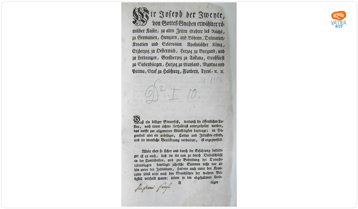 Iosif al II-lea — Wir Joseph der Zweyte, von Gottes Gnaden erwählter römischer Kaiser ...