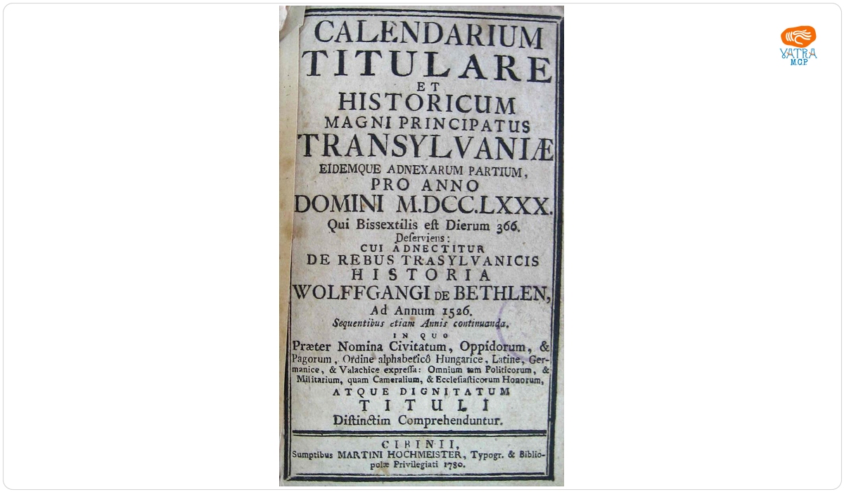 Calendarium titulare et historicum magni Principatus Transylvaniae