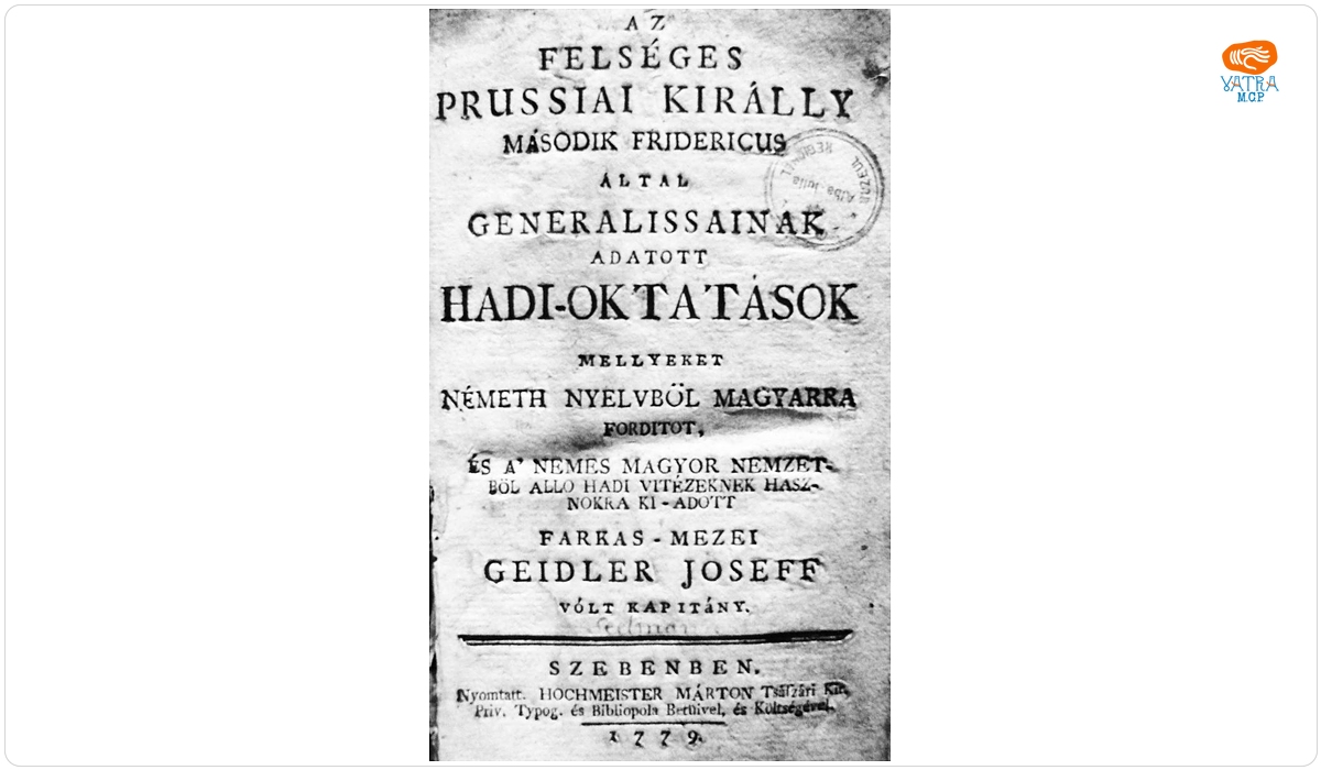 Az felséges prussiai király Második Fridericus által generalissainak adatott hadi oktatások