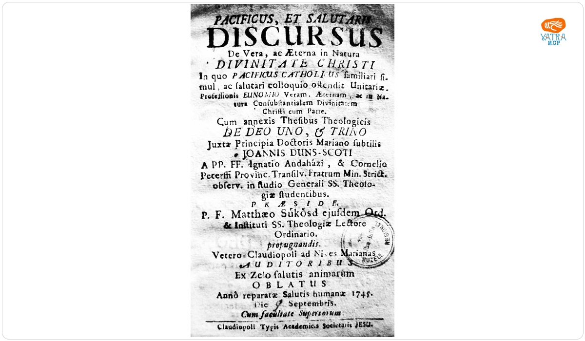 Pacificus et salutaris Discursus de vera ac aeterna in natura Divinitate Christi