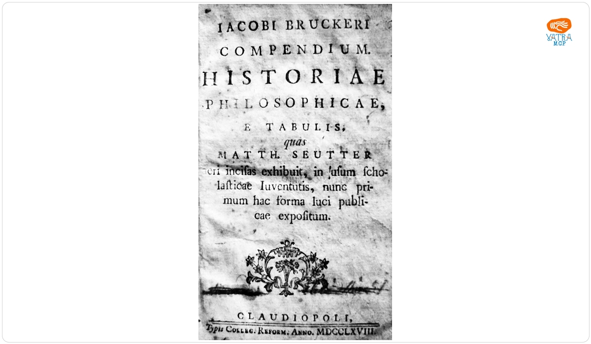 Jacob Brucker — Iacobi Bruckeri Compendium. Historiae Philosophicae