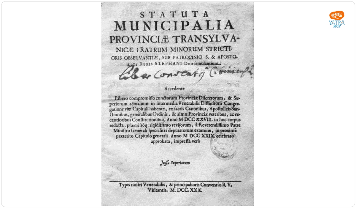 Statuta municipalia Provinciae Transylvanicae Fratrum Minorum Observantiae