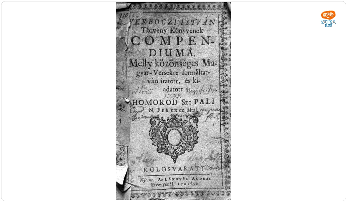 Verboczi Istvan, Torveny Konyvenek Compendiuma