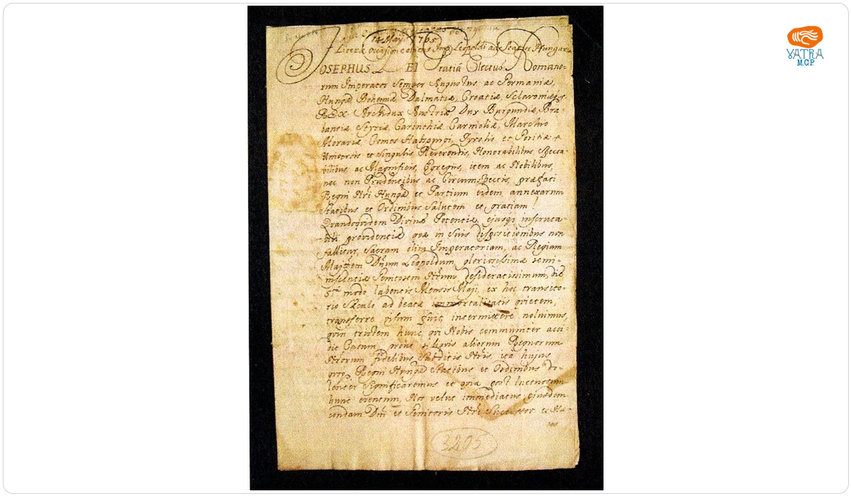 Adresa către toate oficialitățile din Ungaria și Părțile sale anexe, prin care se anunță decesul împăratului Leopold I (copie)