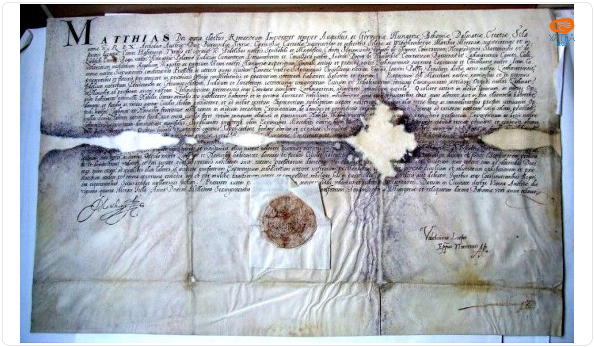 Împăratul Matthias (1608-1619) reglementează raporturile dintre orășenii din orașele Satu Mare și Mintiu și nobilii care se așezau aici.
