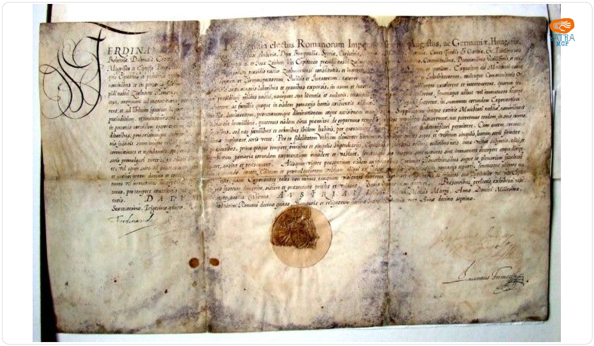 Împăratul Ferdinand al II-lea (1618-1637), garantează drepturile și imunitățile orașului Satu Mare Mințiu în fața abuzurilor săvârșite de soldații din cetatea Satu Mare