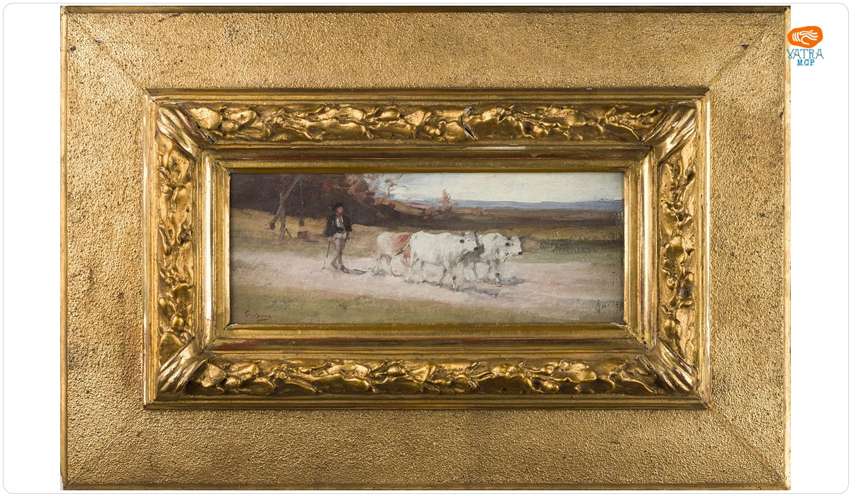 Nicolae Grigorescu — Peisaj de vară cu boi și păstor