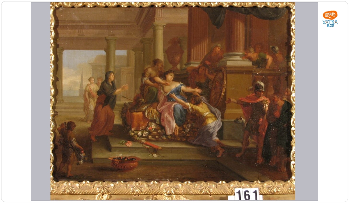 Sinuciderea Didonei. Pandant: Antiochus pe patul de suferință.