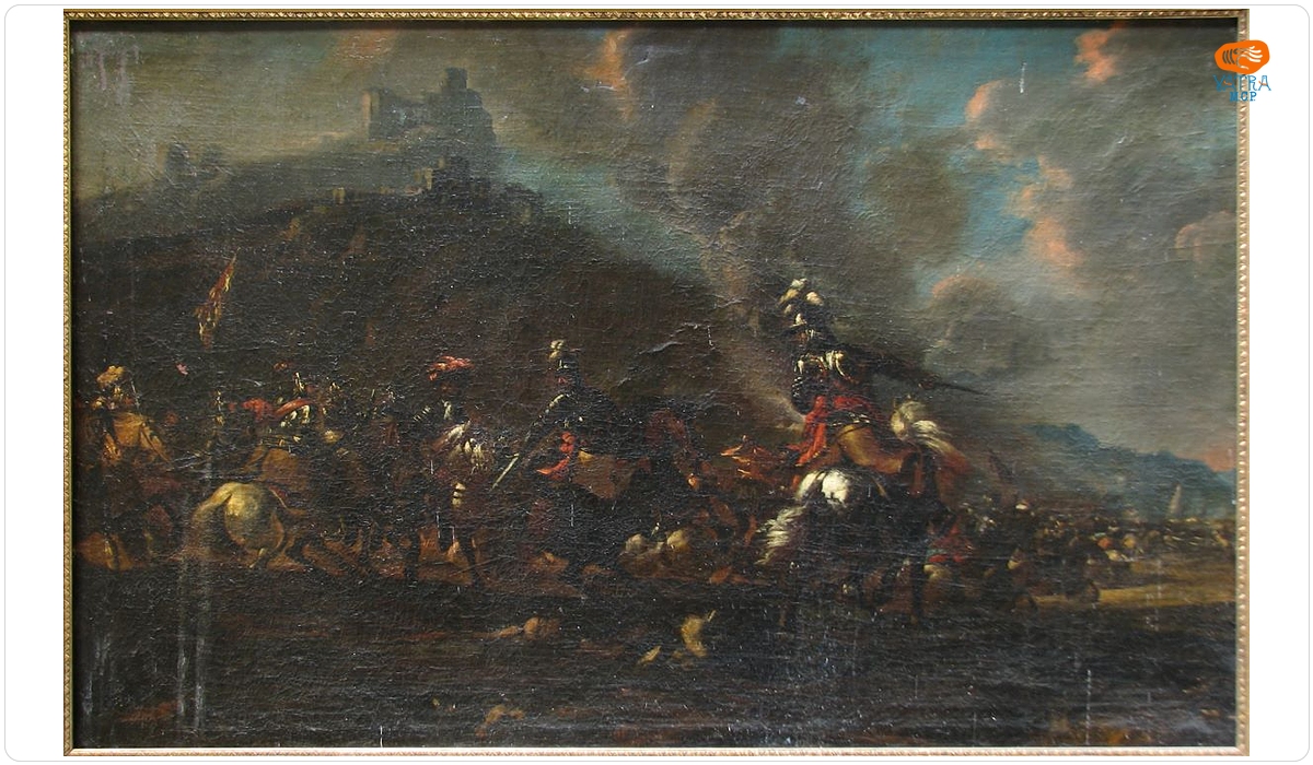 Johann Ferdinand Kien — Luptă de cavalerie pe coasta dealului