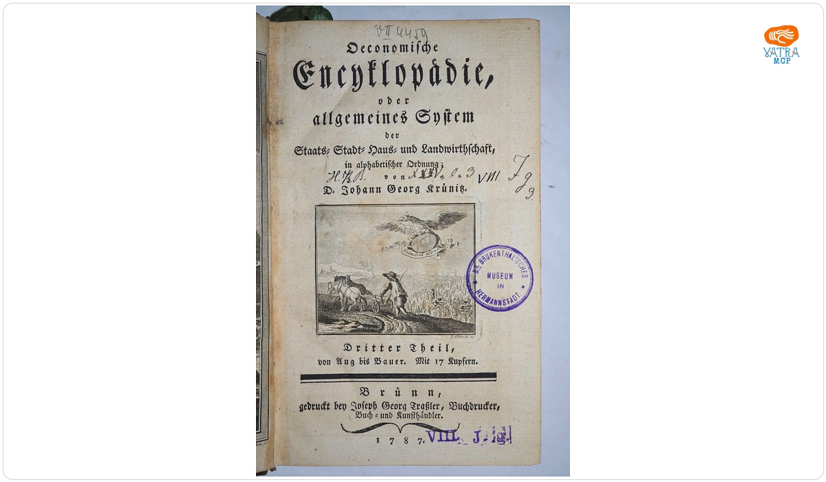 Oeconomische Encyklopaedie, oder allgemeines System der Staats= Stadt= Haus= und Landwirthschaft, in alphabetischer Ordnung