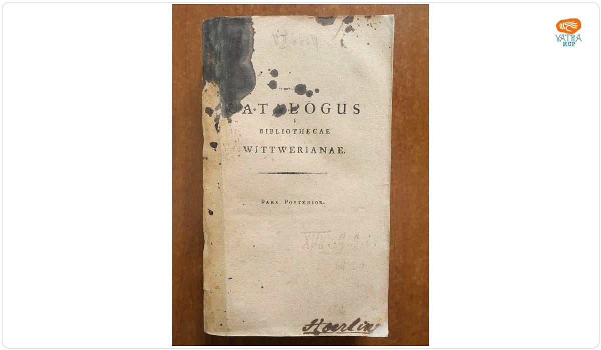 CATALOGUS BIBLIOTHECAE WITTWERIANAE. PARS POSTERIOR.