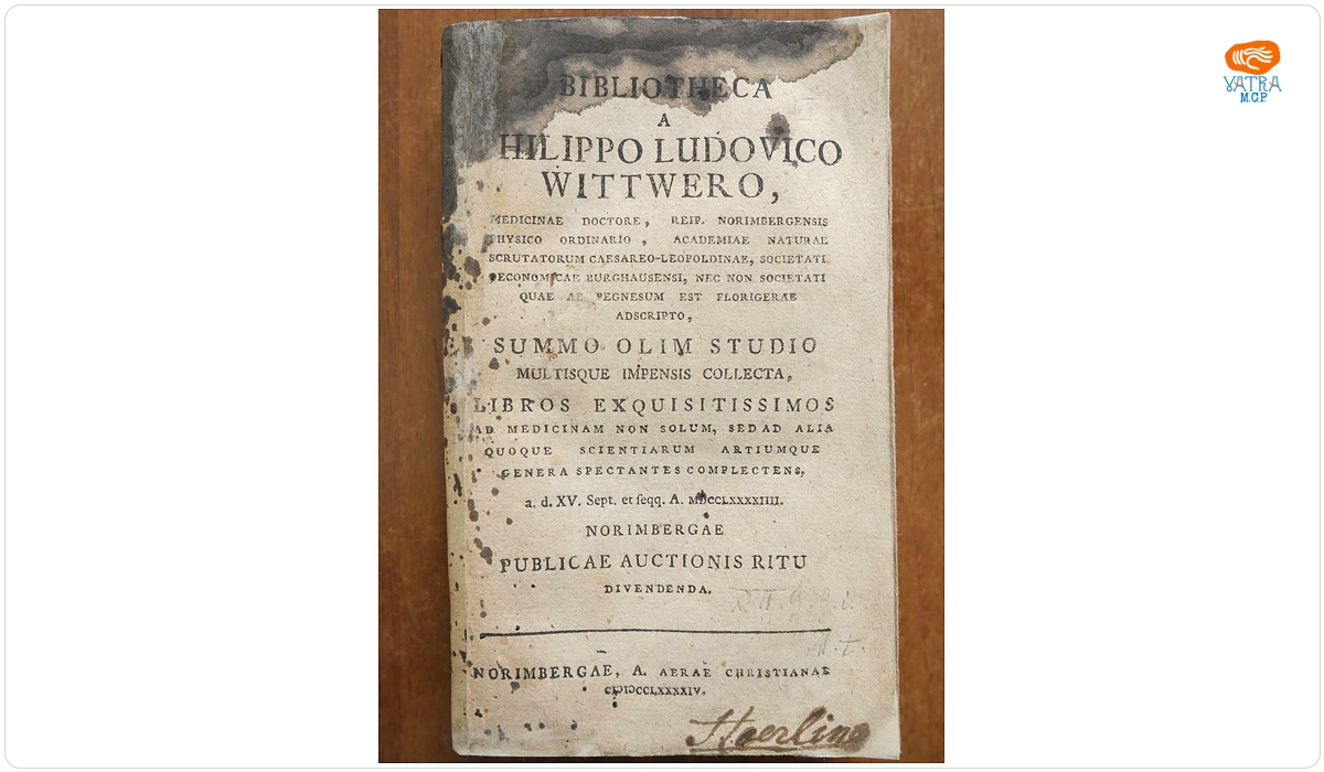 CATALOGUS BIBLIOTHECAE WITTWERIANAE. PARS PRIOR.