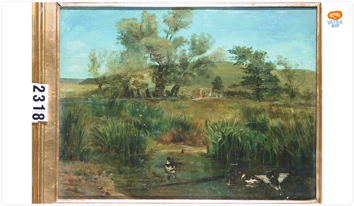 Theodor Aman — Peisaj cu rațe