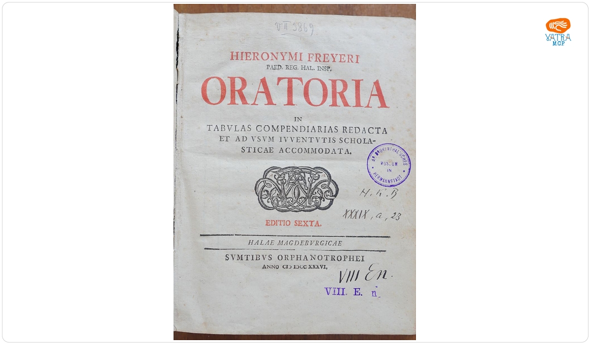 Oratoria in tabulas compendiarias redacta et ad usum iuventutis scholasticae accomodata