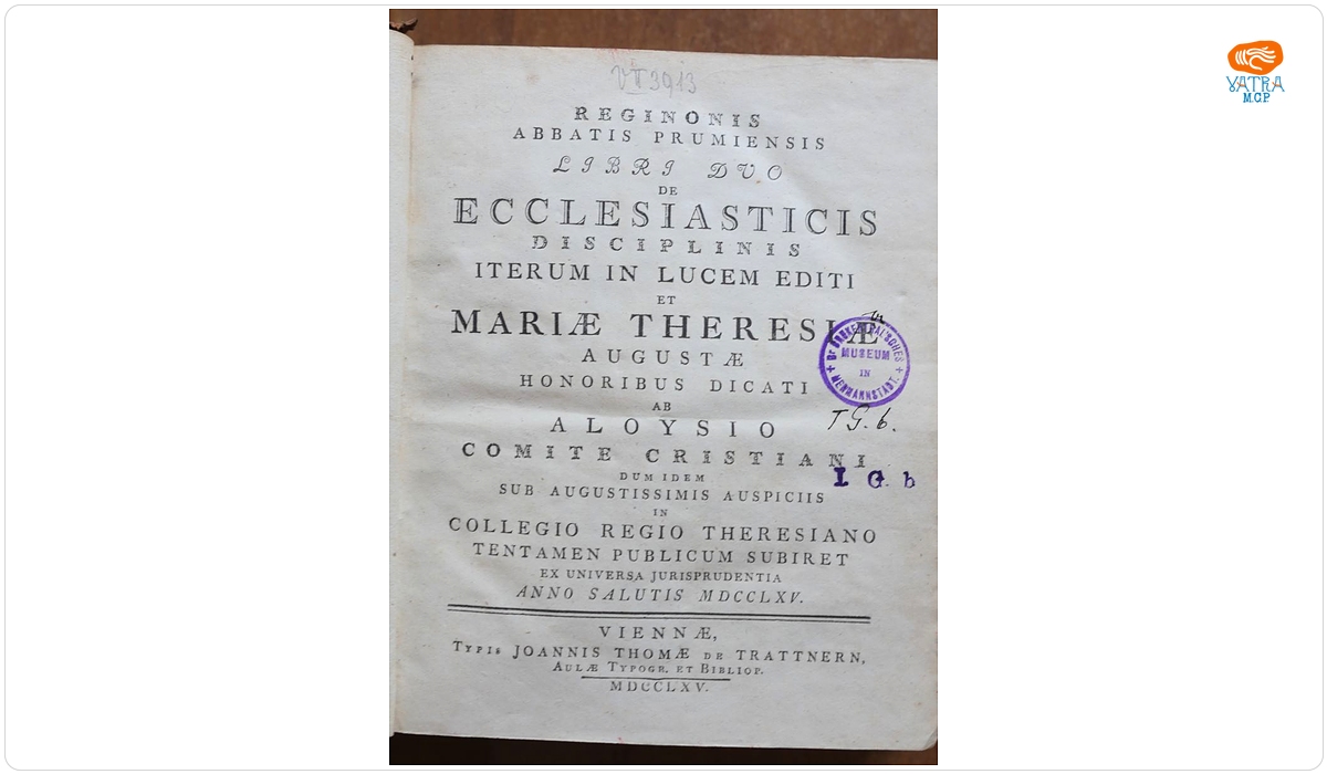 Libri duo de ecclesiasticis disciplinis iterum in lucem editi et Mariae Theresiae Augustae honoribus dicati