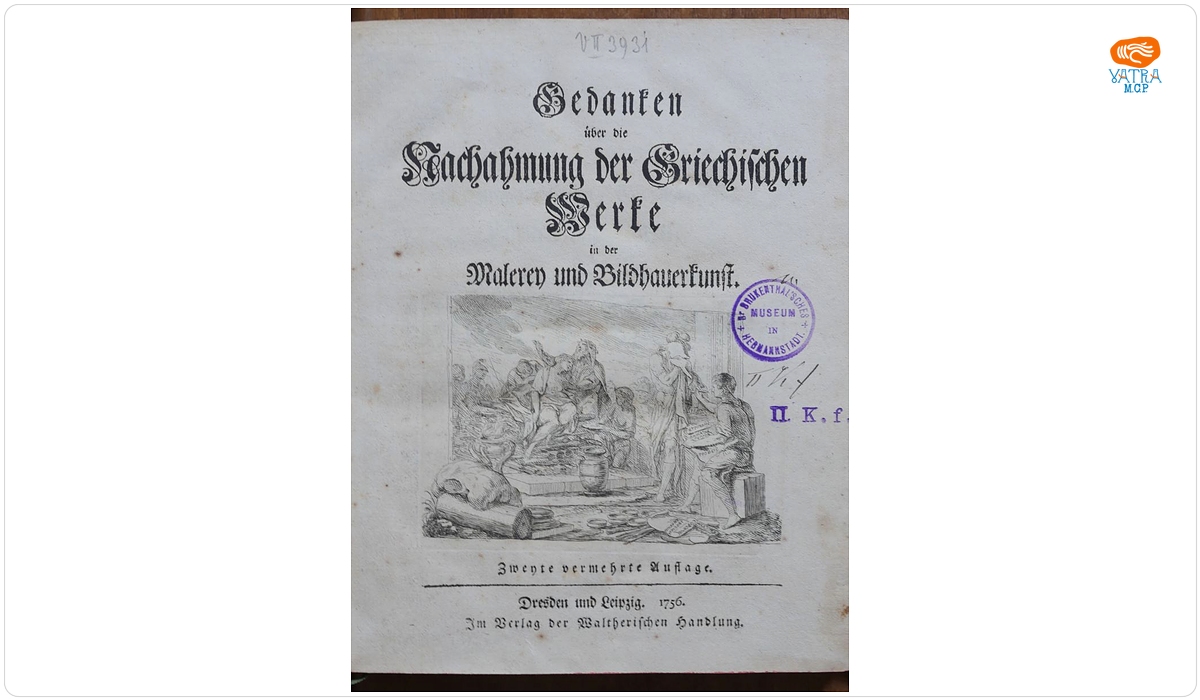 Gedanken ueber die Nachahmung der Griechischen Werke in der Malerey und Bildhauerkunst