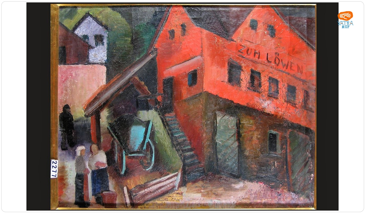 Grete CSAKY COPONY — Peisaj urban cu Hanul „Zum Löwen”