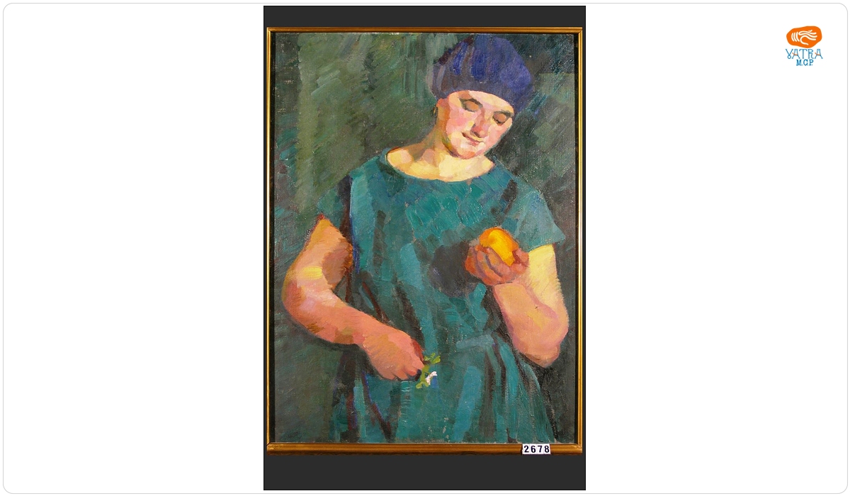 Margarete DEPNER — Femeie în verde cu portocală