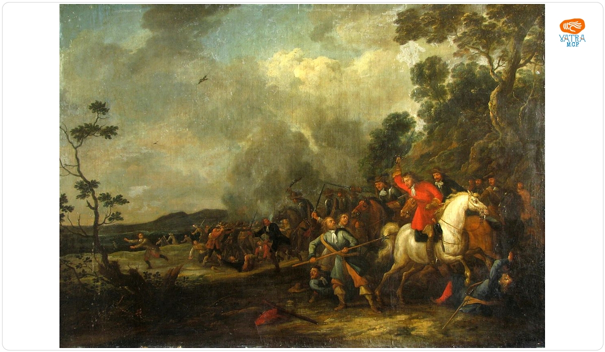 Luptă între călăreți și țărani; pandant: Luptă de cavalerie