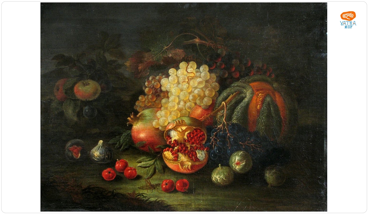 Fructe și lăcustă; pandant: Fructe și bucată de pepene-verde