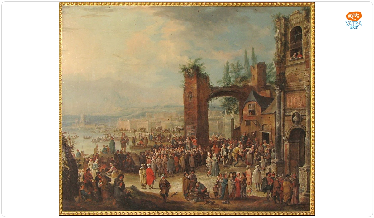 Oraș cu port la mare; pandant: Port la mare