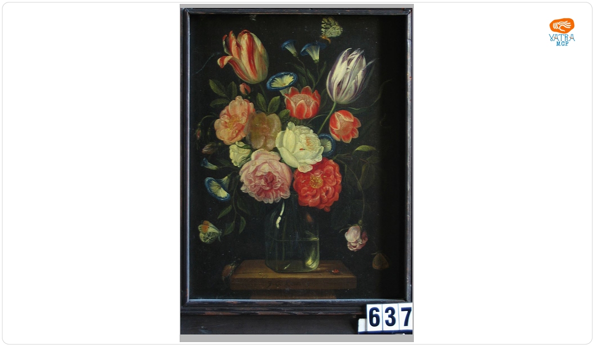 Jan van cel Bătrîn Kessel — Buchet de flori cu un cărăbuș