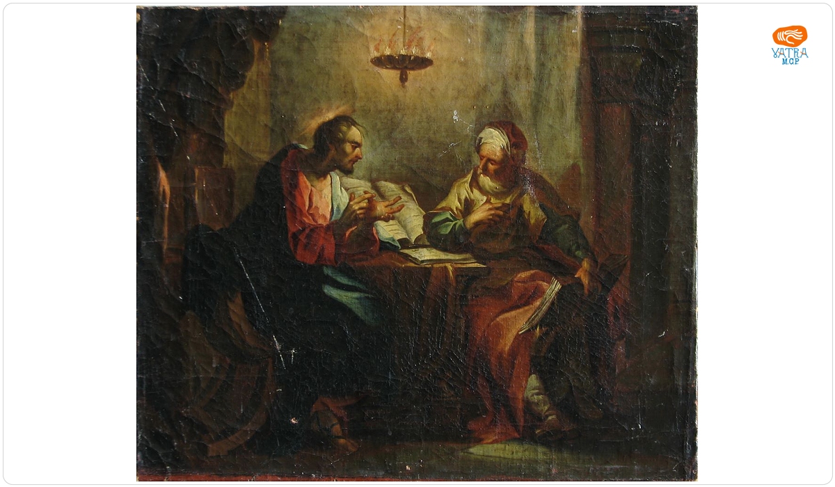 Cristos de vorbă cu Nicodim ; pandant: Cristos și samariteana