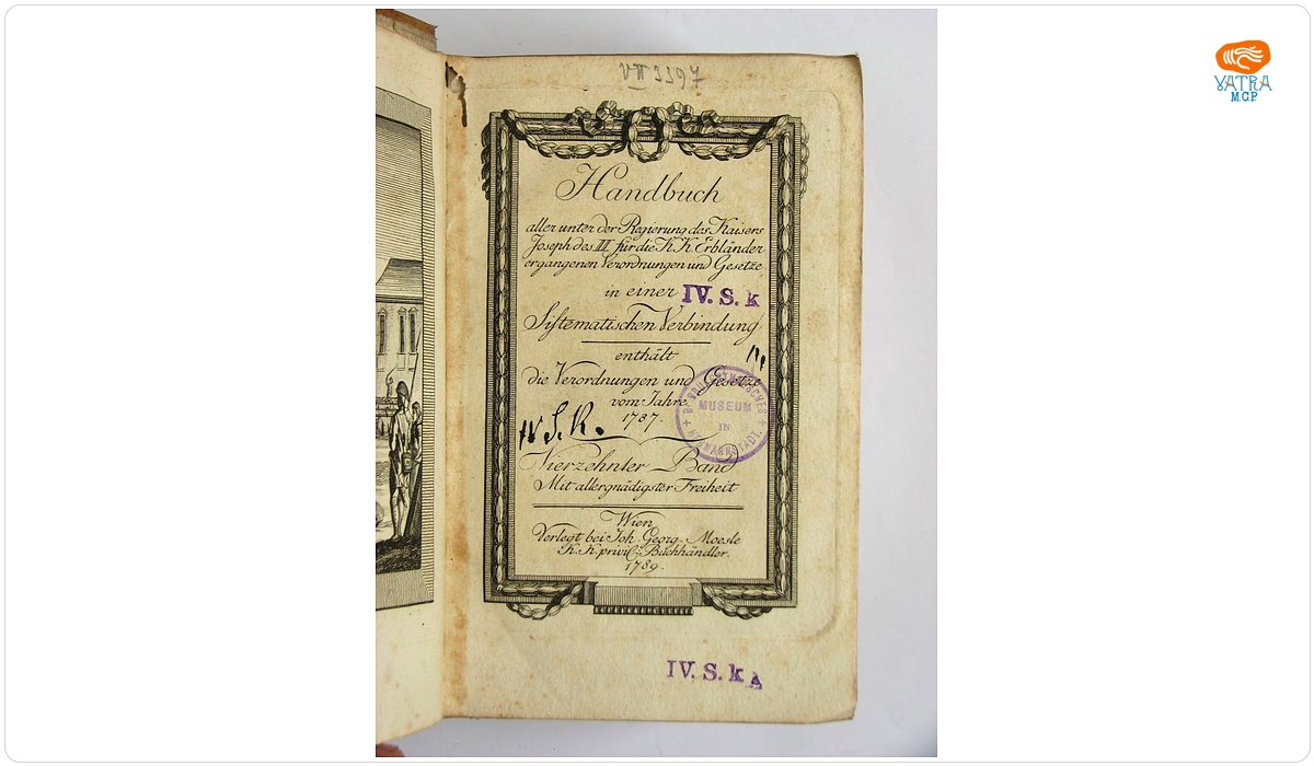 Handbuch aller unter der Regierung des Kaisers Joseph des II fuer die K K Erblaender... Verlegt bei Johann Georg Moesle 1789