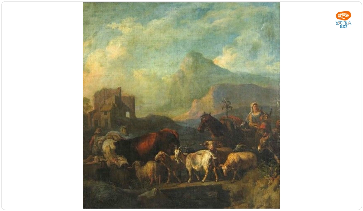Pieter van Bloemen — Turmă în drum spre casă