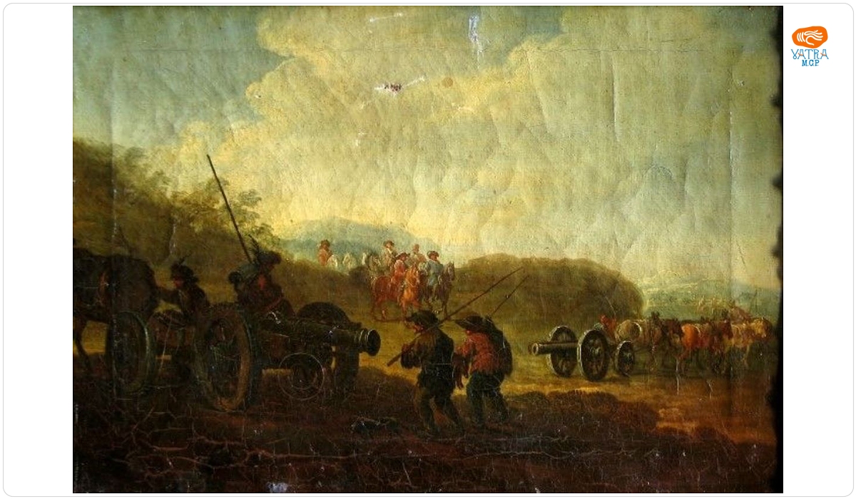 Peisaj cu artilerie și cavalerie ; pandant: Peisaj cu artilerie pe colină