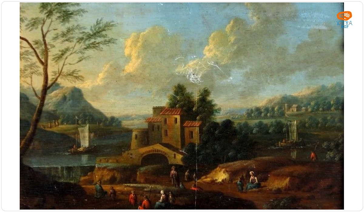 Peisaj cu castel