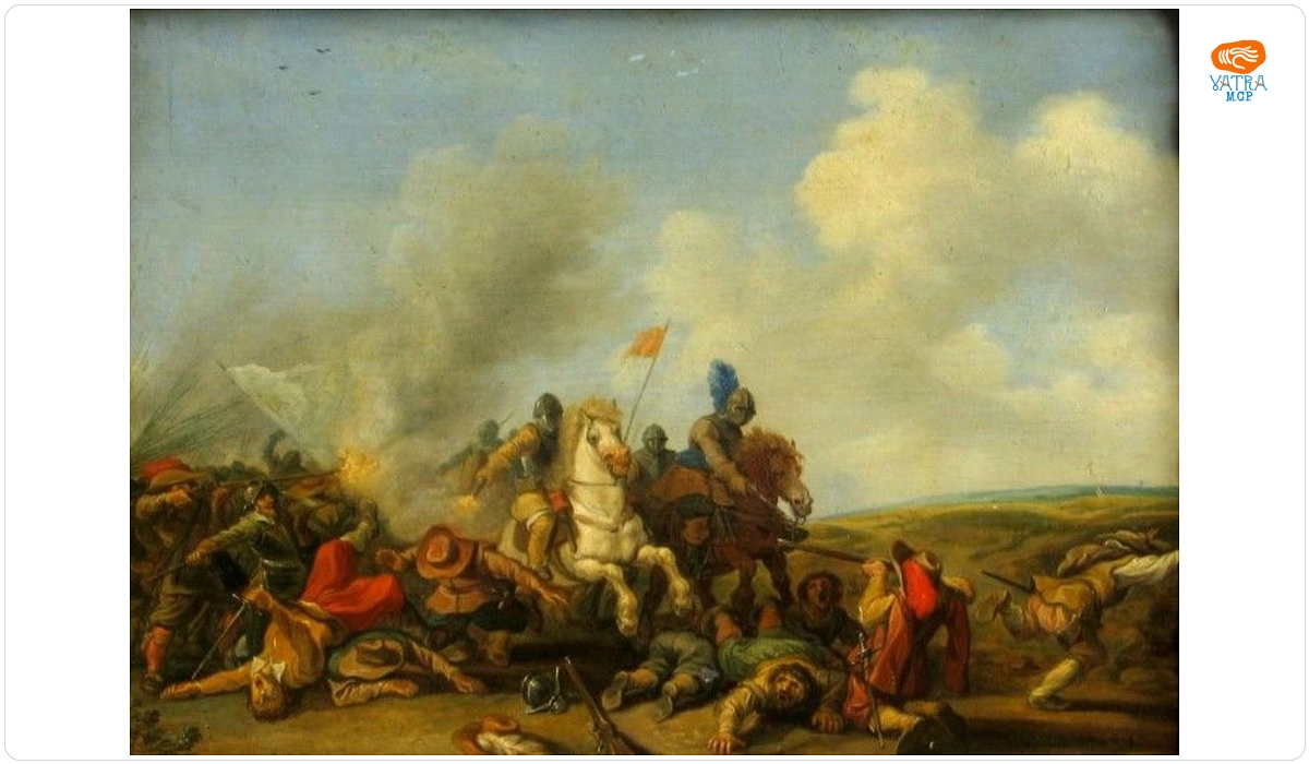 Pieter Molyn — Luptă de cavalerie și infanterie