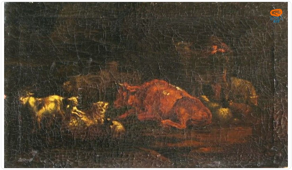 Animale domestice; pandant: Păstor cu miel