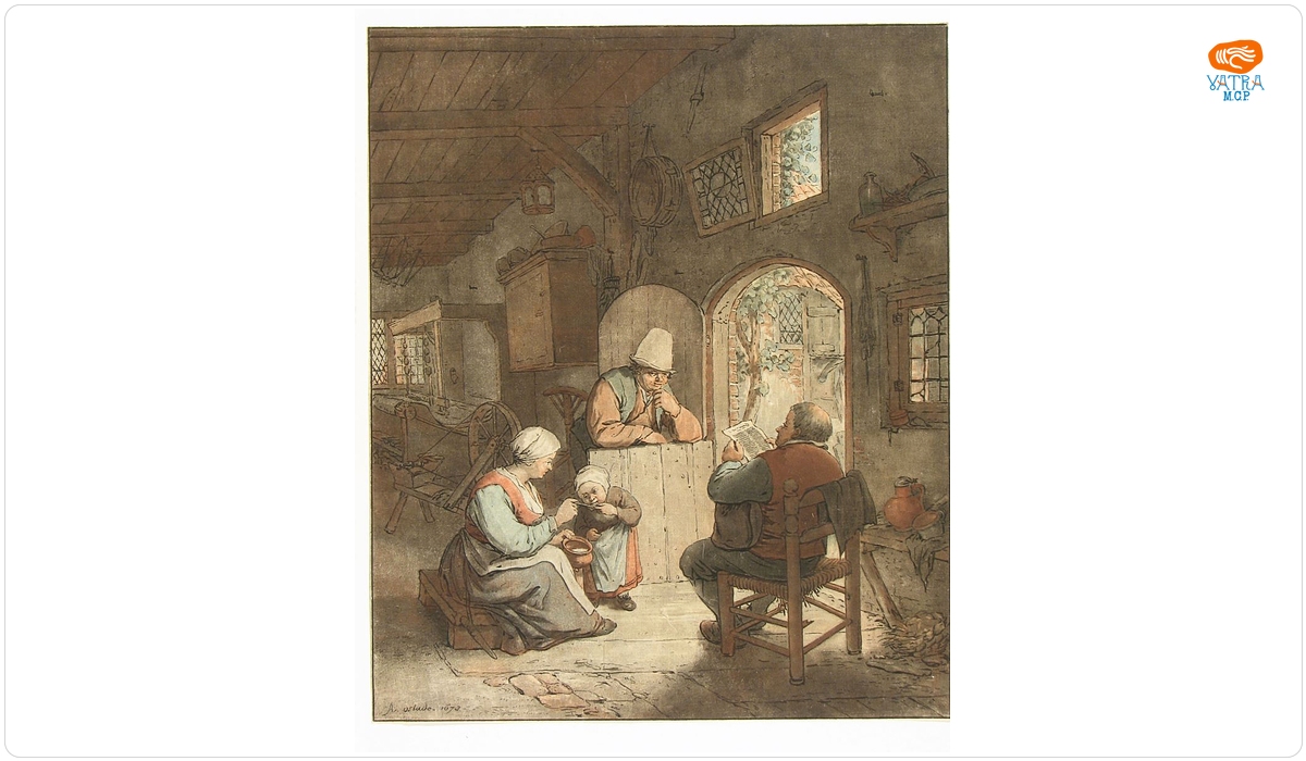 Janinet, Jean François; (SC.); Ostade, Adriaen van; (PX.); Basan, François; (EX.) — Le Nouvéliste; în registrul inventar: „Două scene de răsboiu”