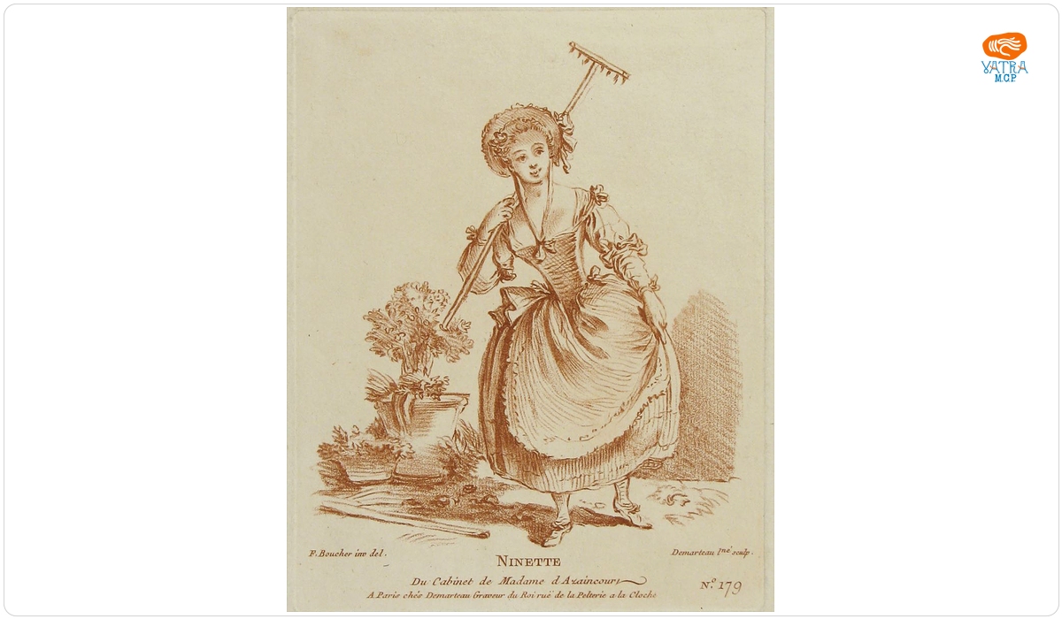 Demarteau, Gilles; (SC.); (EX.); Boucher, François; (INV.); (DEL.) — Ninette; în registrul inventar: „Din viața țăranilor”
