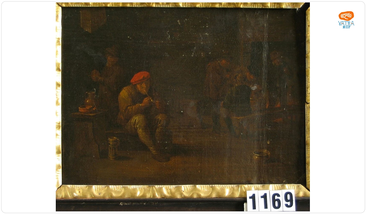 David II Teniers — Interior țărănesc cu fumători