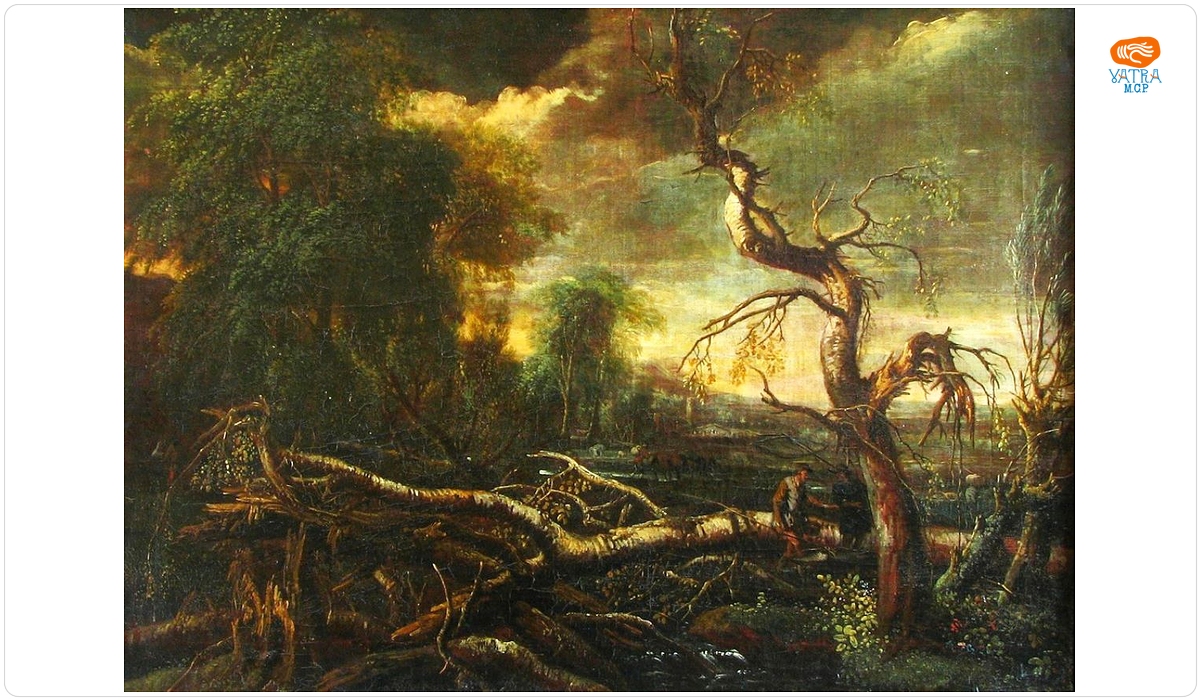 Peisaj cu arbori; pandant: Peisaj cu arbori ciuntiți