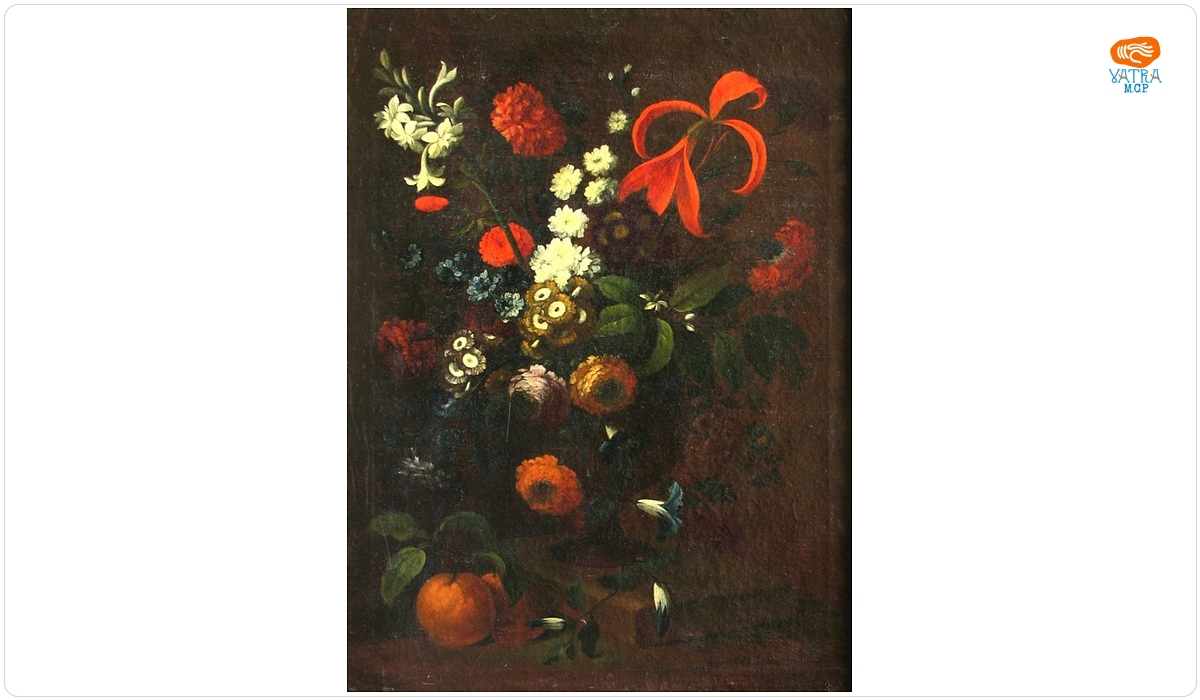 Johann Baptist Hälszel — Flori și portocale; pandant: Flori și piersici