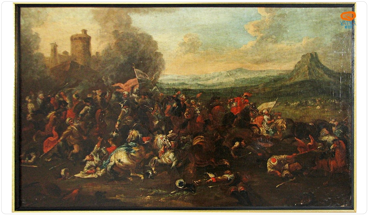 Johann Ferdinand Kien — Luptă de cavalerie la o cetate