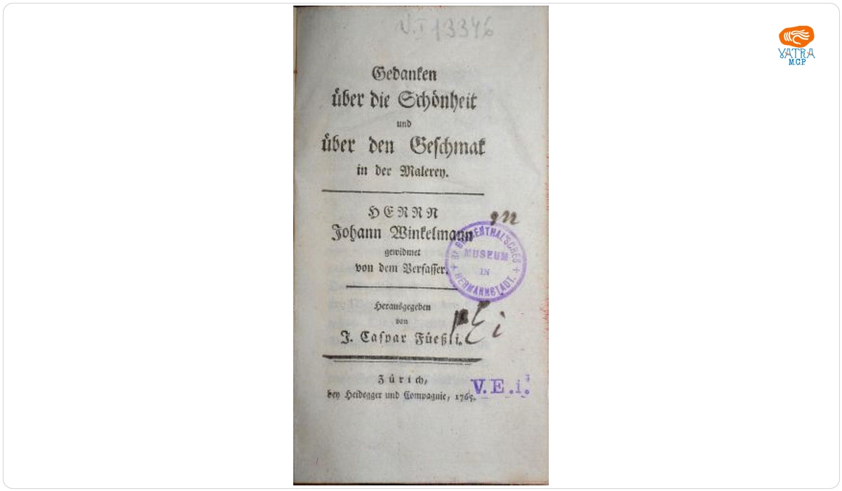 Gedanken ueber die Schoenheit und ueber den Geschmak in der Malerey